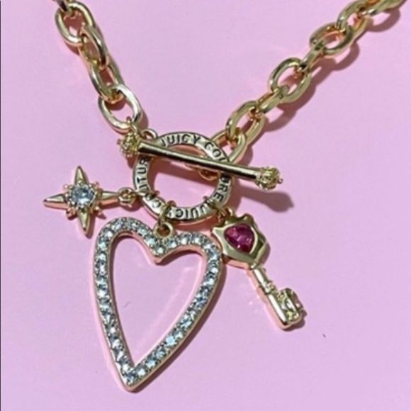 Juicy Couture Jewelry - NEW JUICY COUTURE CHARM HEART KEY NECKLACE